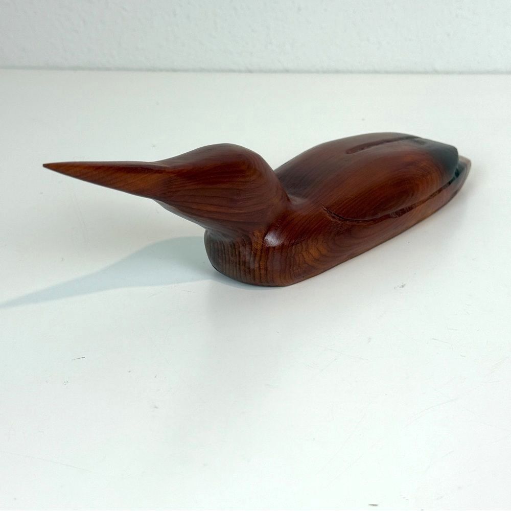 Vintage Handmade Carved Wooden Bird Signed ‘94 - Picture 3 of 10